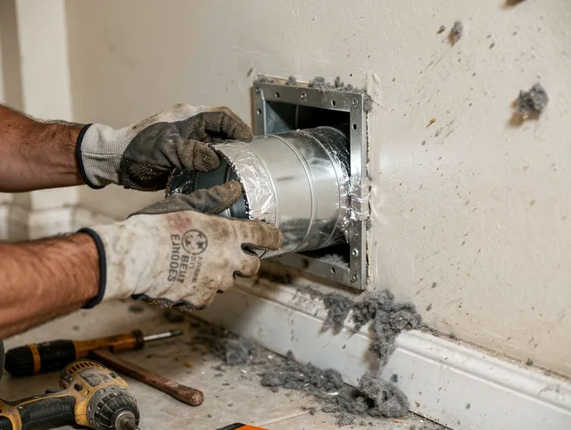 Professional dryer vent repair and installation by Lake Elsinore Dryer Vent Cleaning in Lake Elsinore