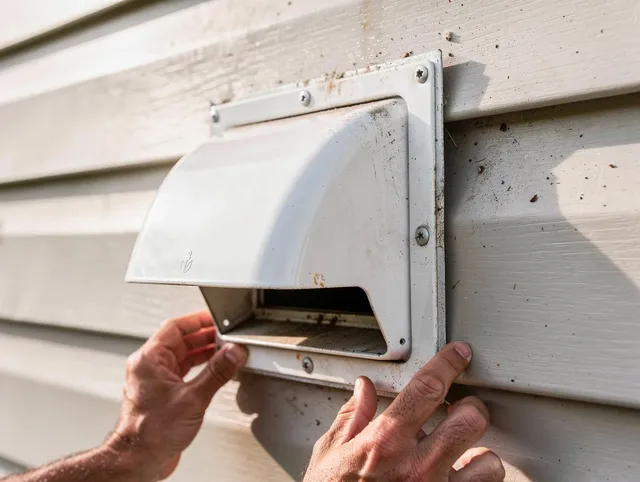 Lake Elsinore Dryer Vent Cleaning technician delivering thorough residential dryer vent cleaning service in Lake Elsinore